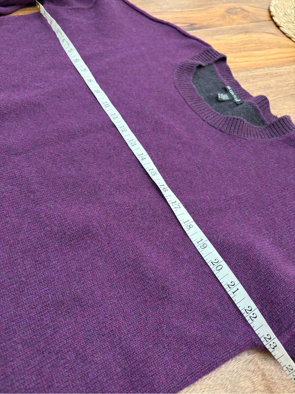 Eileen Fisher Cashmere Crew Neck Sweater in Plum - Picture 7 of 10